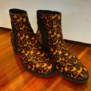 Leopard Print Ankle Boots
